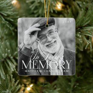 Memorial Love Memory Einfaches modernes Foto Keramikornament
