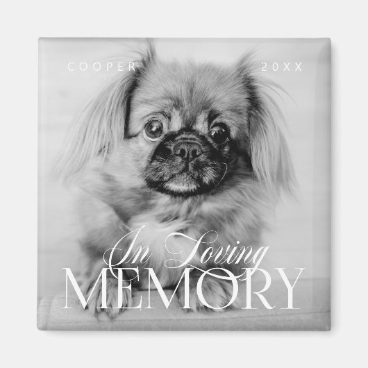 Memorial Love Memory Einfaches modernes Foto Magnet (Vorne)