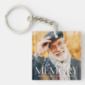 Memorial Love Memory Einfaches modernes Foto Schlüsselanhänger (Vorderseite)