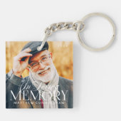Memorial Love Memory Einfaches modernes Foto Schlüsselanhänger (Rückseite)