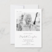 Memorial Love Memory Elegantes einfaches Foto Dankeskarte (Vorderseite)