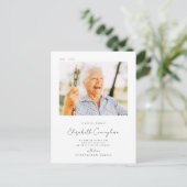 Memorial Love Memory Elegantes einfaches Foto Postkarte (Stehend Vorderseite)