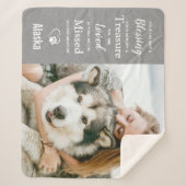 Memorial Love Memory Personalisiert Hund Foto Sherpadecke (Vorderseite)
