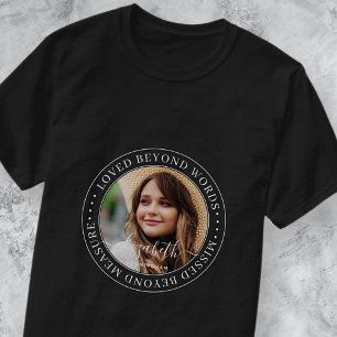 Memorial Loved Beyond Words Elegant Chic Foto T-S T-Shirt