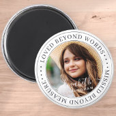 Memorial Loved Beyond Words Elegantes Chic Foto Magnet