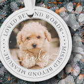 Memorial Loved Beyond Words Elegantes Chic Foto Ornament