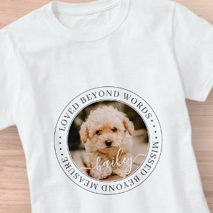 Memorial Loved Beyond Words Elegantes Chic Foto T-Shirt