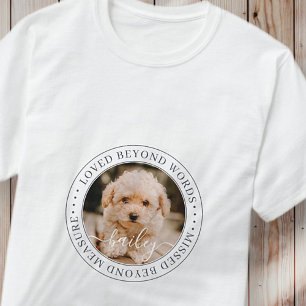 Memorial Loved Beyond Words Elegantes Chic Foto T-Shirt