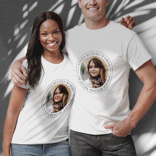 Memorial Loved Beyond Words Elegantes Chic Foto T-Shirt