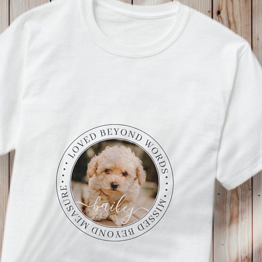 Memorial Loved Beyond Words Elegantes Chic Foto T-Shirt