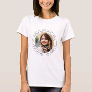 Memorial Loved Beyond Words Elegantes Chic Foto T-Shirt