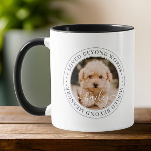 Memorial Loved Beyond Words Elegantes Chic Foto Tasse