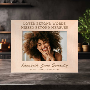 Memorial Loved Beyond Words Geätzte Rahmen