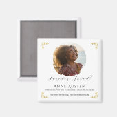 Memorial Magnet – Personalized Tribute Keepsake (Vorderseite/Rückseite)