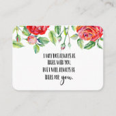 Memorial Memorial Angel Sake-Geschenk im Memory Be Visitenkarte (Vorderseite)