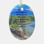 Memorial Memory Card Train Rail Tram Railway Keramik Ornament (Hinten)