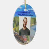 Memorial Memory Card Train Rail Tram Railway Keramik Ornament (Rechts)