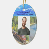 Memorial Memory Card Train Rail Tram Railway Keramik Ornament (Links)