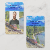 Memorial Memory Card Train Rail Tram Railway Visitenkarte (Vorne/Hinten)