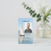 Memorial Memory Keepake Sailor, Segelboot, Segeln Visitenkarte (Stehend Vorderseite)