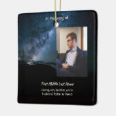 Memorial Milky Way Starry Night Sky Keramikornament (Links)