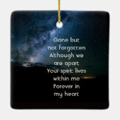 Memorial Milky Way Starry Night Sky Keramikornament (Rückseite)