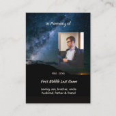 Memorial Milky Way Starry Night Sky  Telefonnummerkarte (Vorderseite)