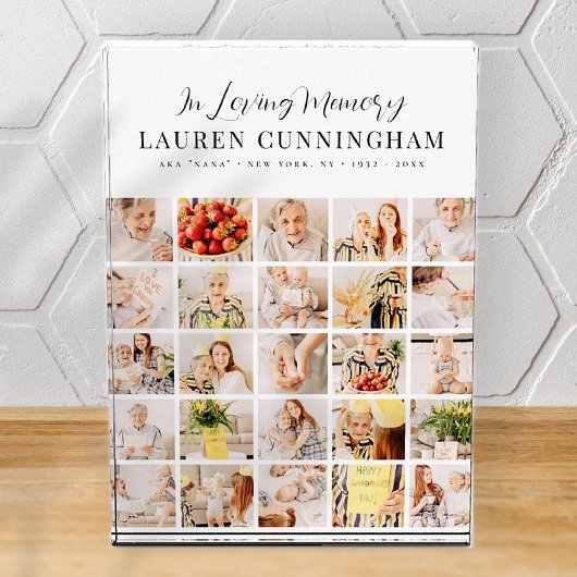 Memorial Minimalistisch Modern Simple 25 Collage Fotoblock