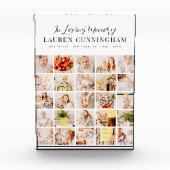 Memorial Minimalistisch Modern Simple 25 Collage Fotoblock (Vorderseite)