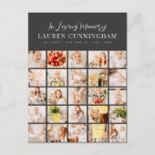 Memorial Minimalistisch Modern Simple 25 Foto Coll Postkarte (Vorderseite)