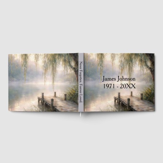 Memorial Misty Lake Dock with Willow Tree Gästebuch (Voll)