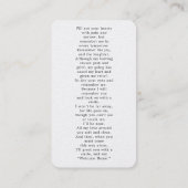 Memorial Modern 3 Foto Beerdigung Gebet Lesezeiche Visitenkarte (Rückseite)