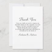 Memorial Modern 9 Foto Collage Beileid Achtung Dankeskarte (Rückseite)