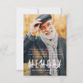 Memorial Modern Einfaches elegantes Foto Dankeskarte (Vorderseite)