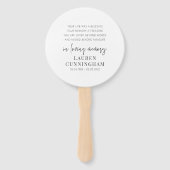 Memorial Modern Elegant Einfaches Design Fächer (Vorderseite)