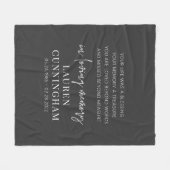 Memorial Modern Elegant Einfaches Design Fleecedecke (Vorderseite (Horizontal))