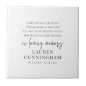 Memorial Modern Elegant Einfaches Design Fliese (Vorderseite)