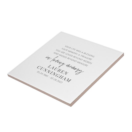 Memorial Modern Elegant Einfaches Design Fliese (Seite)