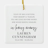 Memorial Modern Elegant Einfaches Design Keramikornament (Vorderseite)