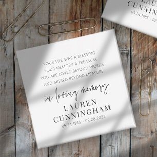 Memorial Modern Elegant Einfaches Design Magnet