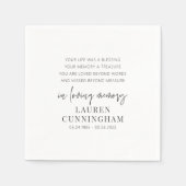 Memorial Modern Elegant Einfaches Design Serviette (Vorderseite)