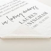 Memorial Modern Elegant Einfaches Design Sherpadecke (3/4)