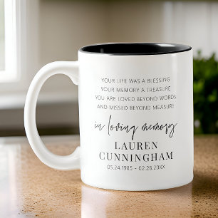 Memorial Modern Elegant Einfaches Design Zweifarbige Tasse