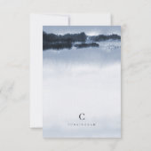 Memorial Modern Elegante Dark Watercolor Dankeskarte (Rückseite)