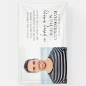 Memorial Modern Elegantes Foto Banner (Vertikal)