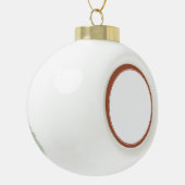 Memorial Modern Frames Einfaches Foto Keramik Kugel-Ornament (Links)