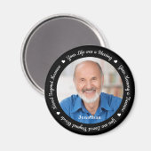 Memorial Modern Personalisieren Foto Erinnerungsge Magnet (Vorderseite/Rückseite)