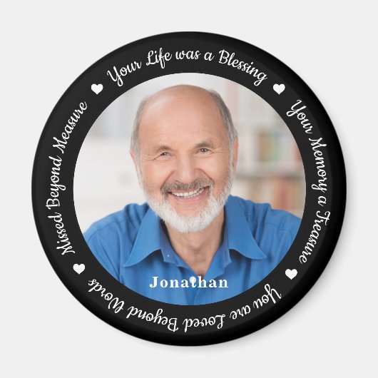 Memorial Modern Personalisieren Foto Erinnerungsge Magnet (Vorne)