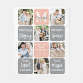 Memorial Modern Remembranation Gedicht Custom 6 Fo Fleecedecke (Vorderseite)