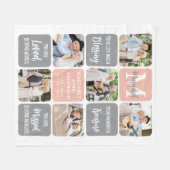 Memorial Modern Remembranation Gedicht Custom 6 Fo Fleecedecke (Vorderseite (Horizontal))